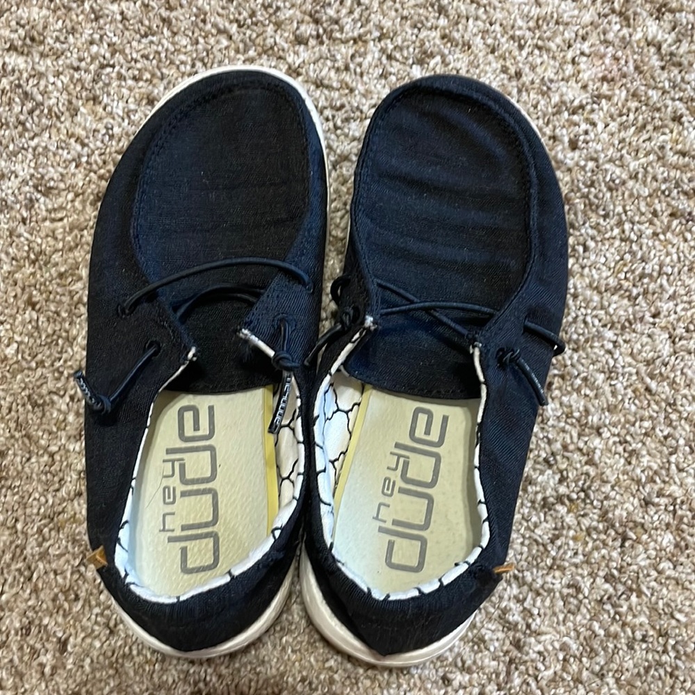 Hey dude slip on black size 13